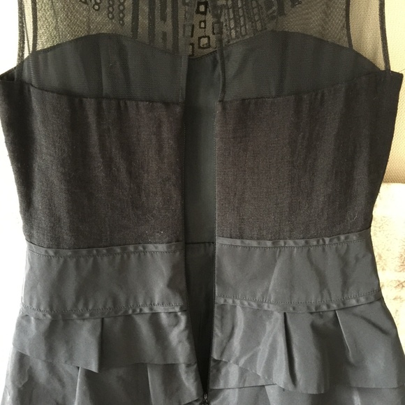 FINAL $ LITTLE BLK BCBG MAXAZRIA RUFFLE MINI DRESS - Picture 6 of 8